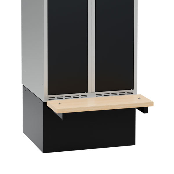 Høj sokkel siddebænk i birk 700x550mm