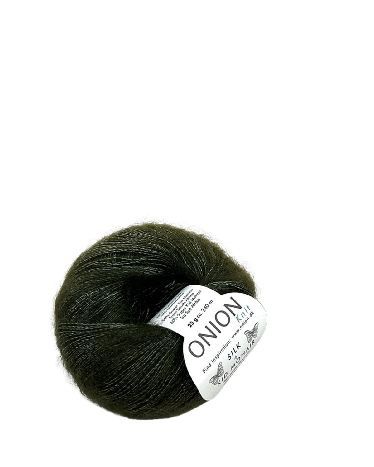 Onion Knit Onion Silk + Kid Mohair følgetråd i silke og mohair - 3007 Grøn Oliven