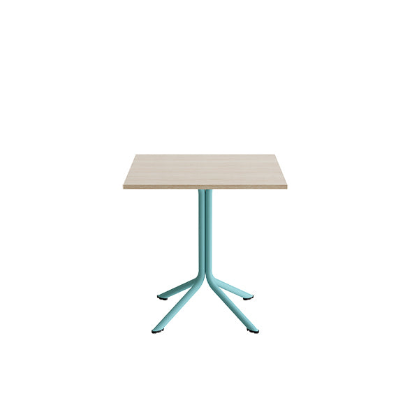Bord Atlas 1133 700x700x720mm, Hvidpigmenteret eg med turkis understel