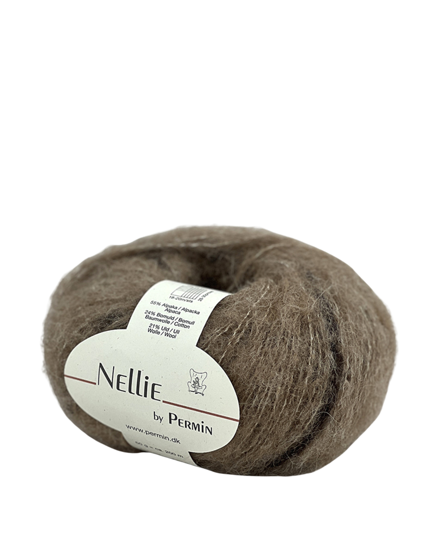 Bluse i bred rib med snoninger, Strikkekit i Nellie by Permin, art. 892414 - 14 Camel/Brun - M