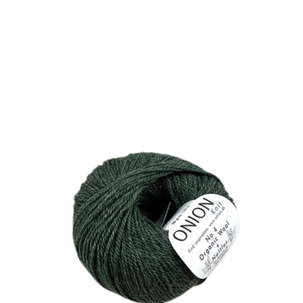 Onion Knit Onion No. 4 uldgarn med økologisk uld og nældefiber - 806 Flaskegrøn