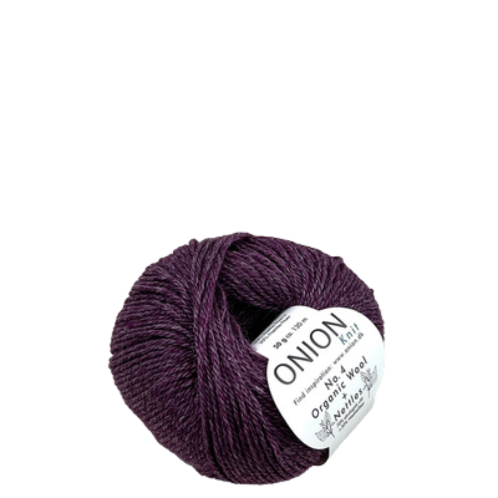 Onion Knit Onion No. 4 uldgarn med økologisk uld og nældefiber - 812 Mørk Lilla
