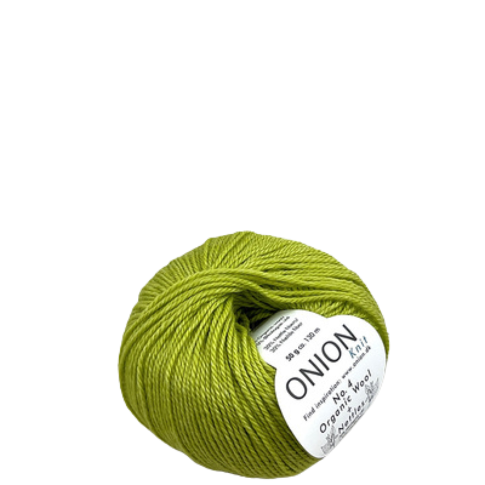 Onion Knit Onion No. 4 uldgarn med økologisk uld og nældefiber - 816 Forårsgrøn