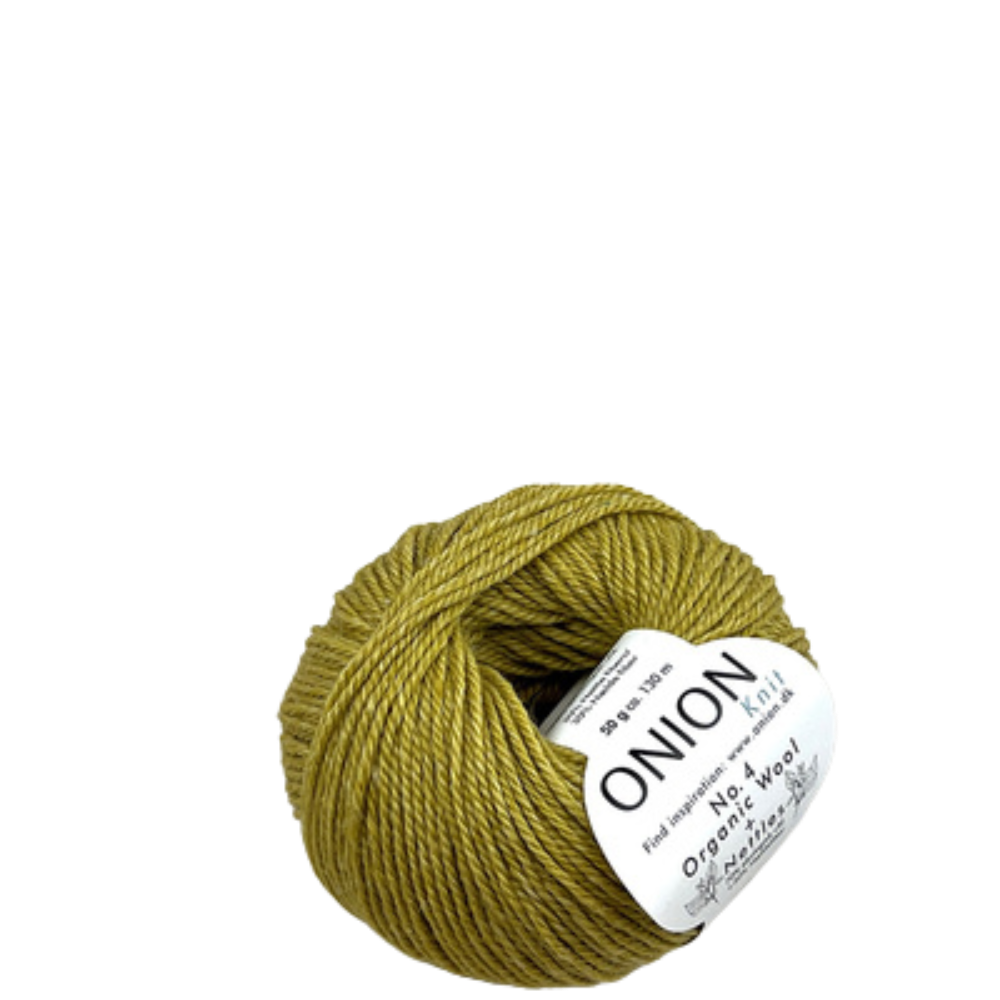 Onion Knit Onion No. 4 uldgarn med økologisk uld og nældefiber - 822 Karrygul