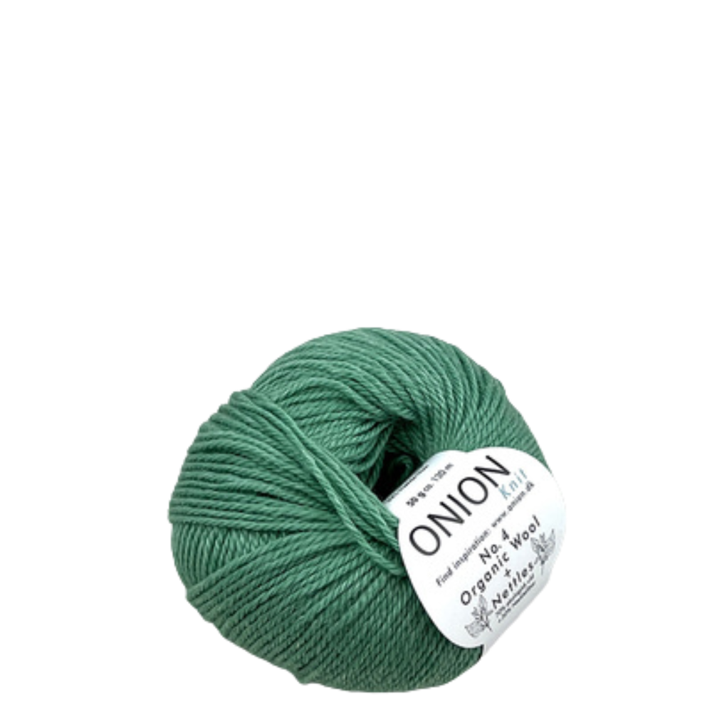 Onion Knit Onion No. 4 uldgarn med økologisk uld og nældefiber - 825 Grøn (lot 75)
