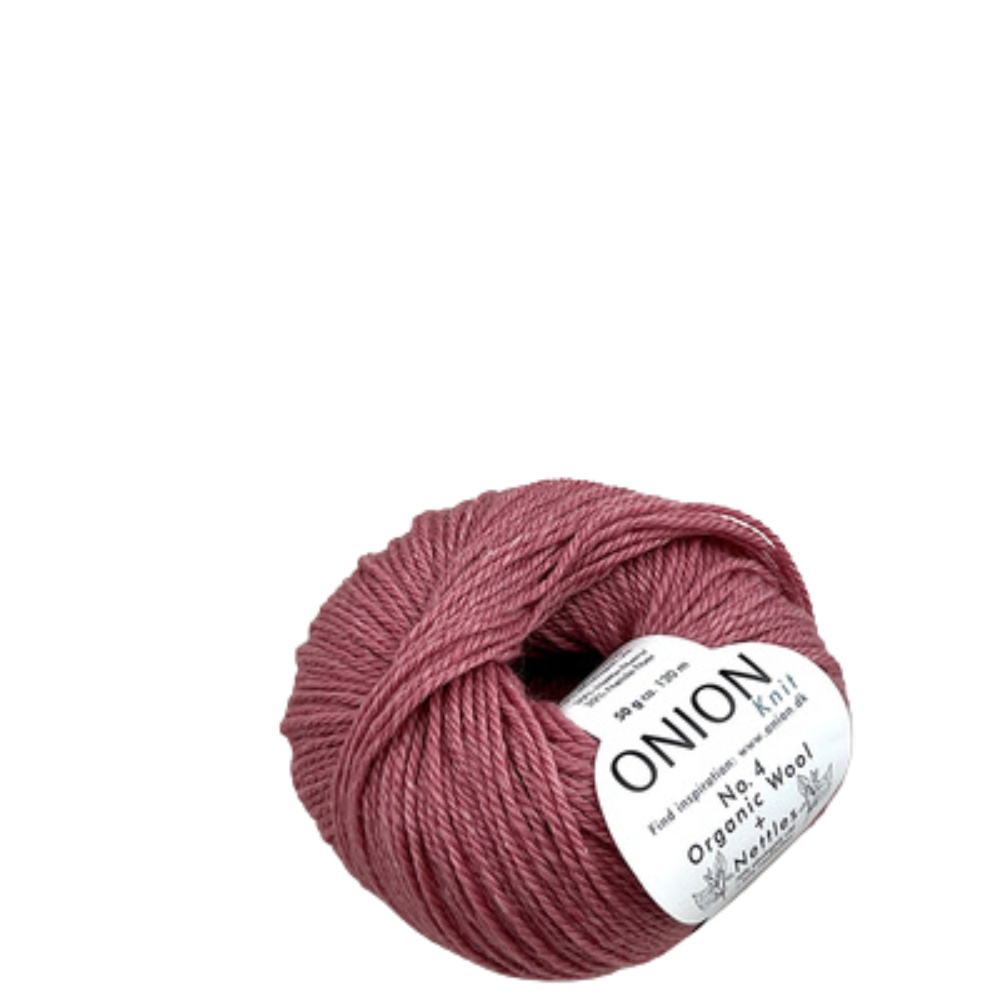 Onion Knit Onion No. 4 uldgarn med økologisk uld og nældefiber - 826 Rosa