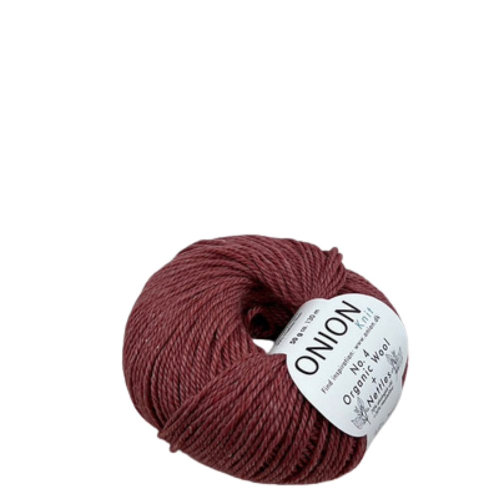 Onion Knit Onion No. 4 uldgarn med økologisk uld og nældefiber - 827 Marsala