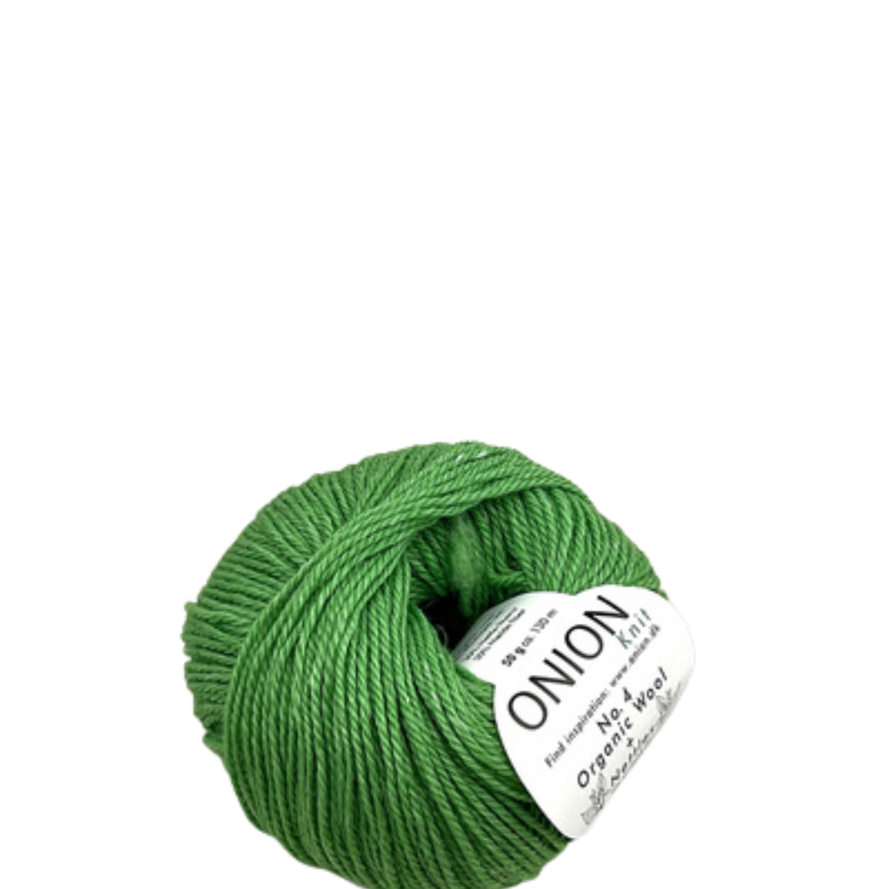 Onion Knit Onion No. 4 uldgarn med økologisk uld og nældefiber - 831 Skarp Grøn