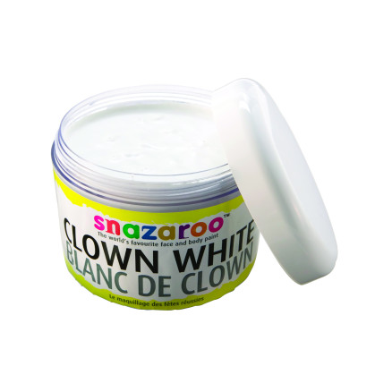 Sminkefarve klovne hvid 250ml