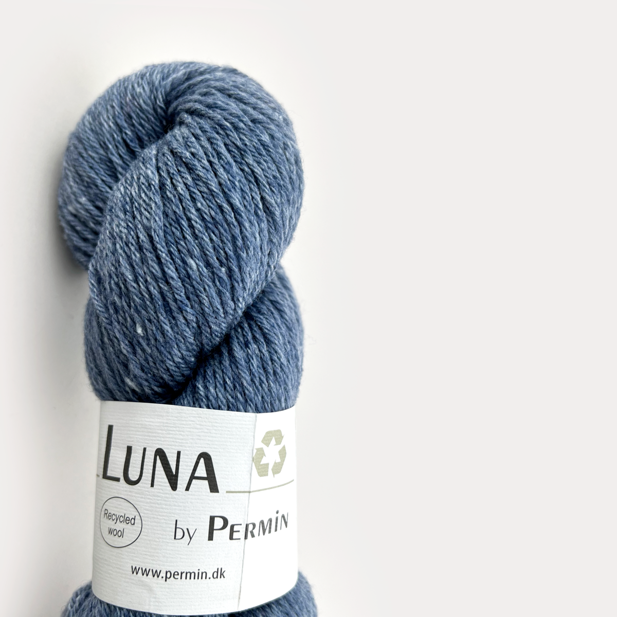 Luna by Permin Recycled uld - 32 Lys Denim