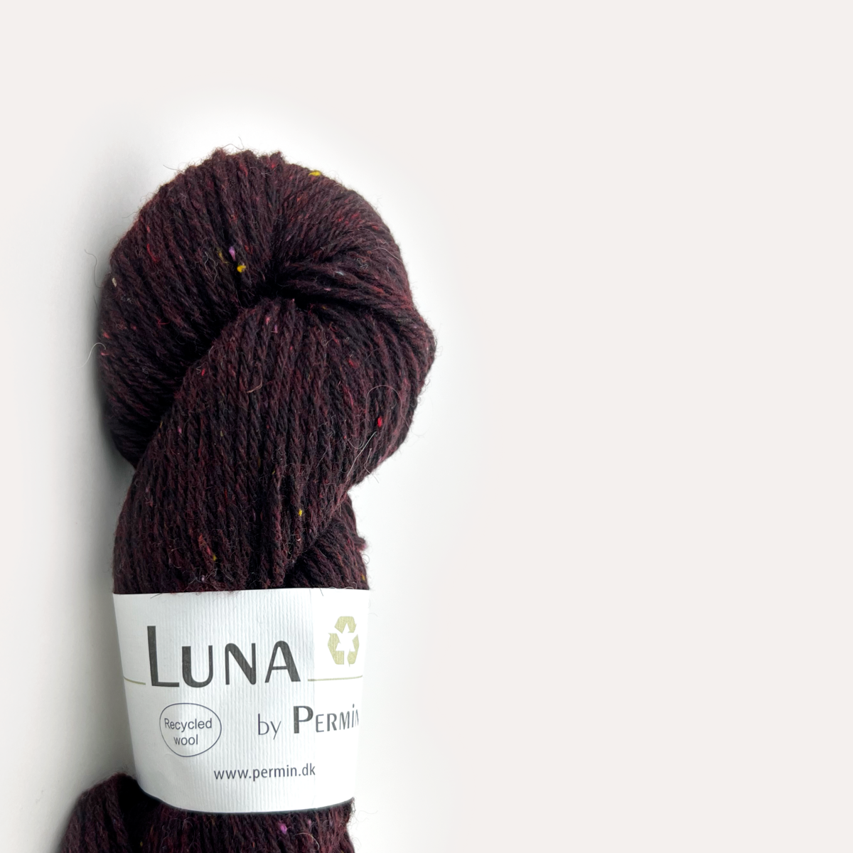 Luna by Permin Recycled uld - 35 Bordeaux
