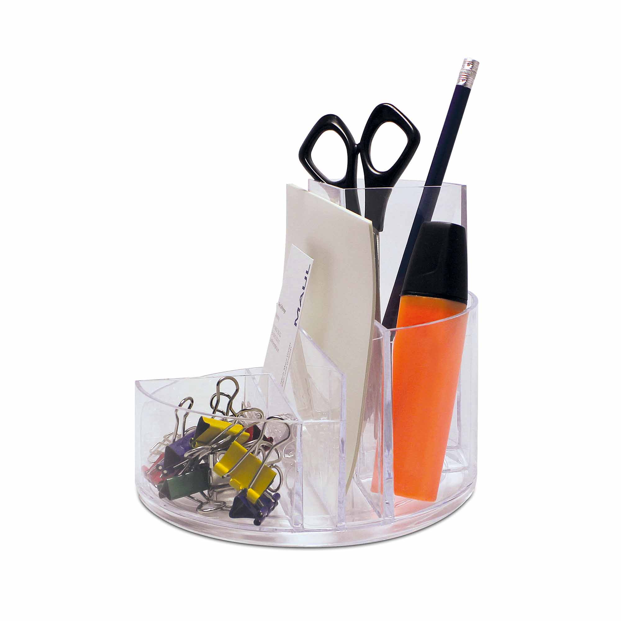 Skrivebordsorganizer MAULroundbox, transparent