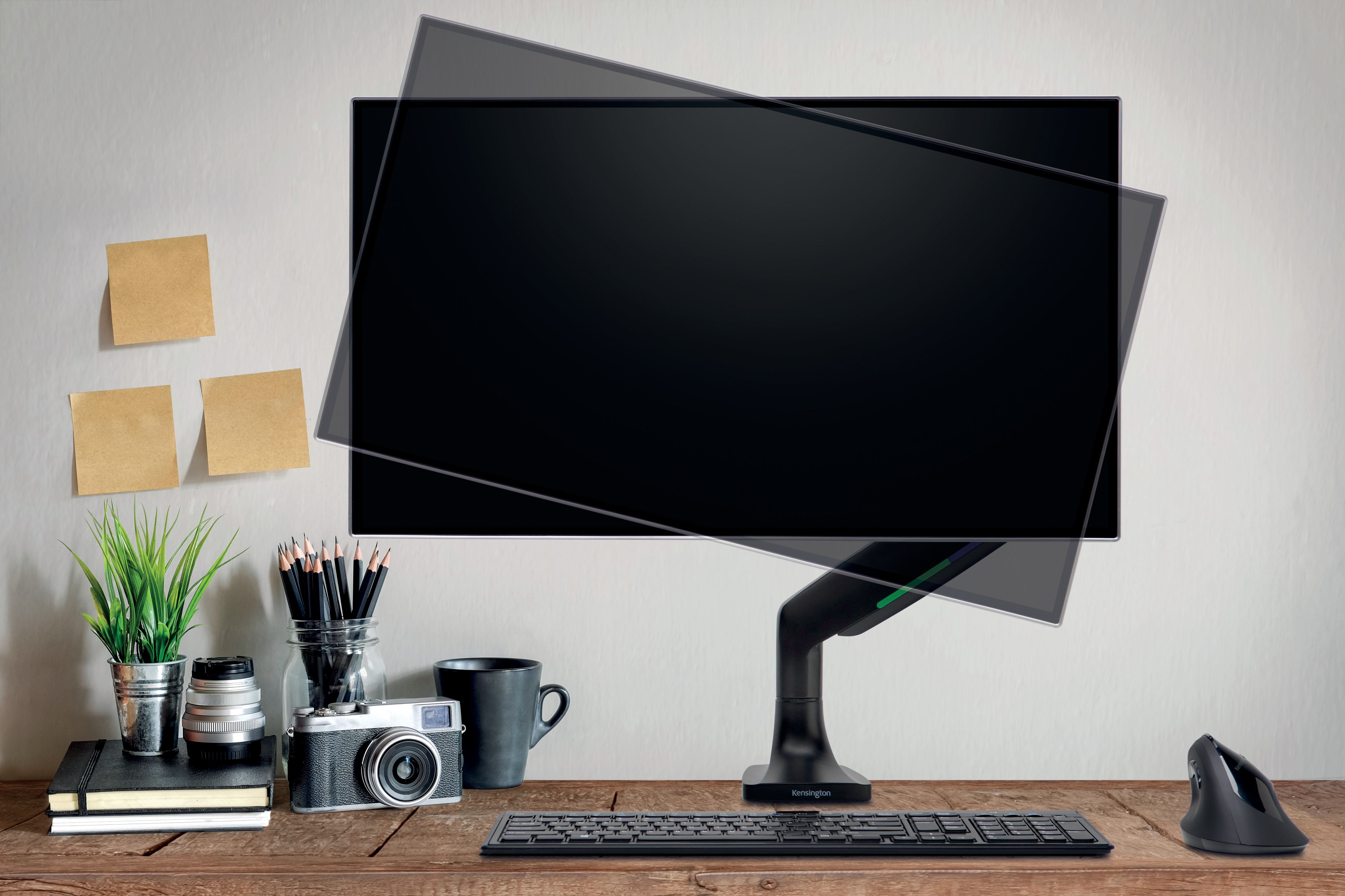 Kensington Monitor Arm Single OneTouch Adjust. Black