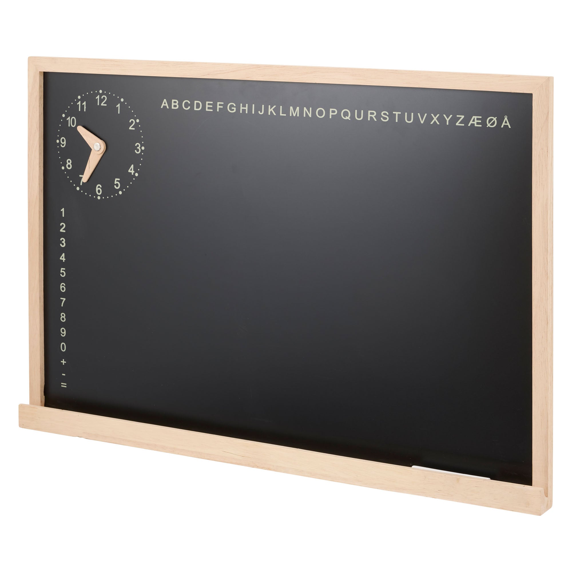 60 x 40 cm. Magnetisk kridttavle til børn med træramme