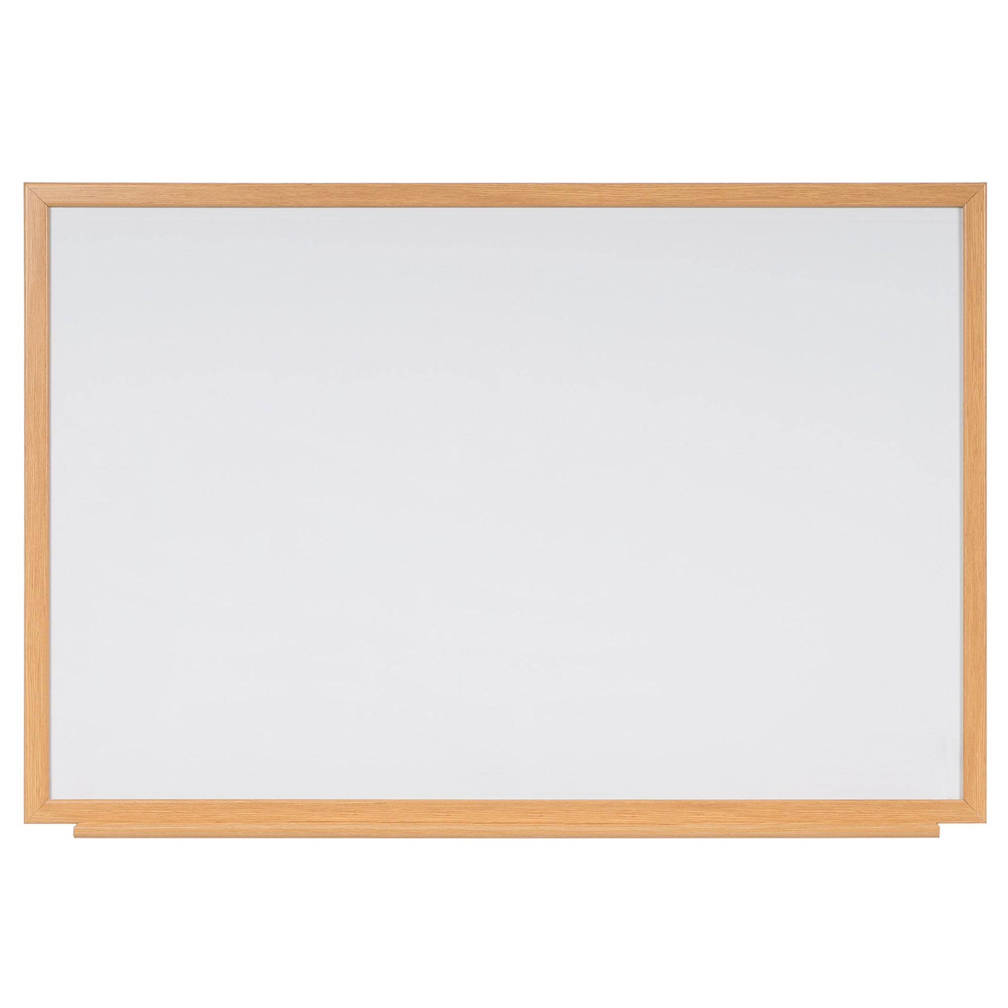 Whiteboard med MDF-ramme i egetræslook, Hvid, 120 x 90 cm