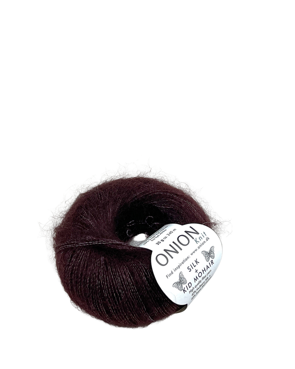 Onion Knit Onion Silk + Kid Mohair følgetråd i silke og mohair - 3006 Bordeaux