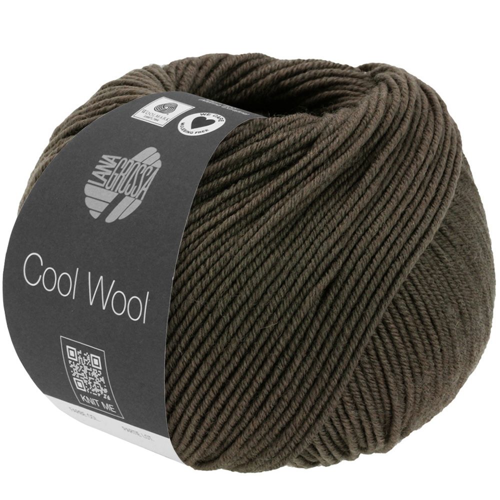 Lana Grossa Cool Wool, merinould - 1429 Mosgrøn Melange