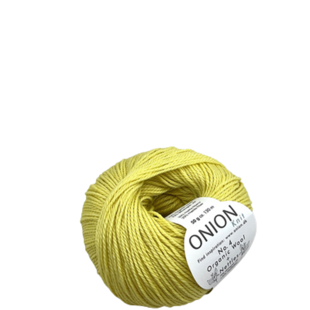 Onion Knit Onion No. 4 uldgarn med økologisk uld og nældefiber - 823 Gul