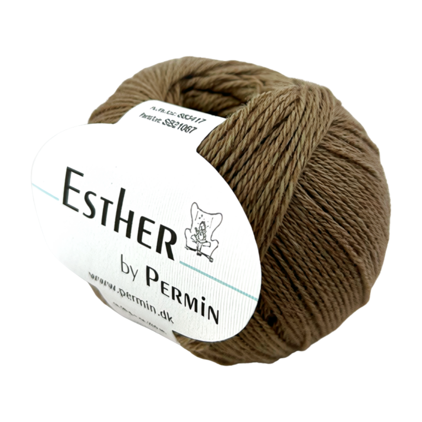 T-shirt med sadelskuldre strikkekit i Esther by Permin - 17 Lys brun - XXL