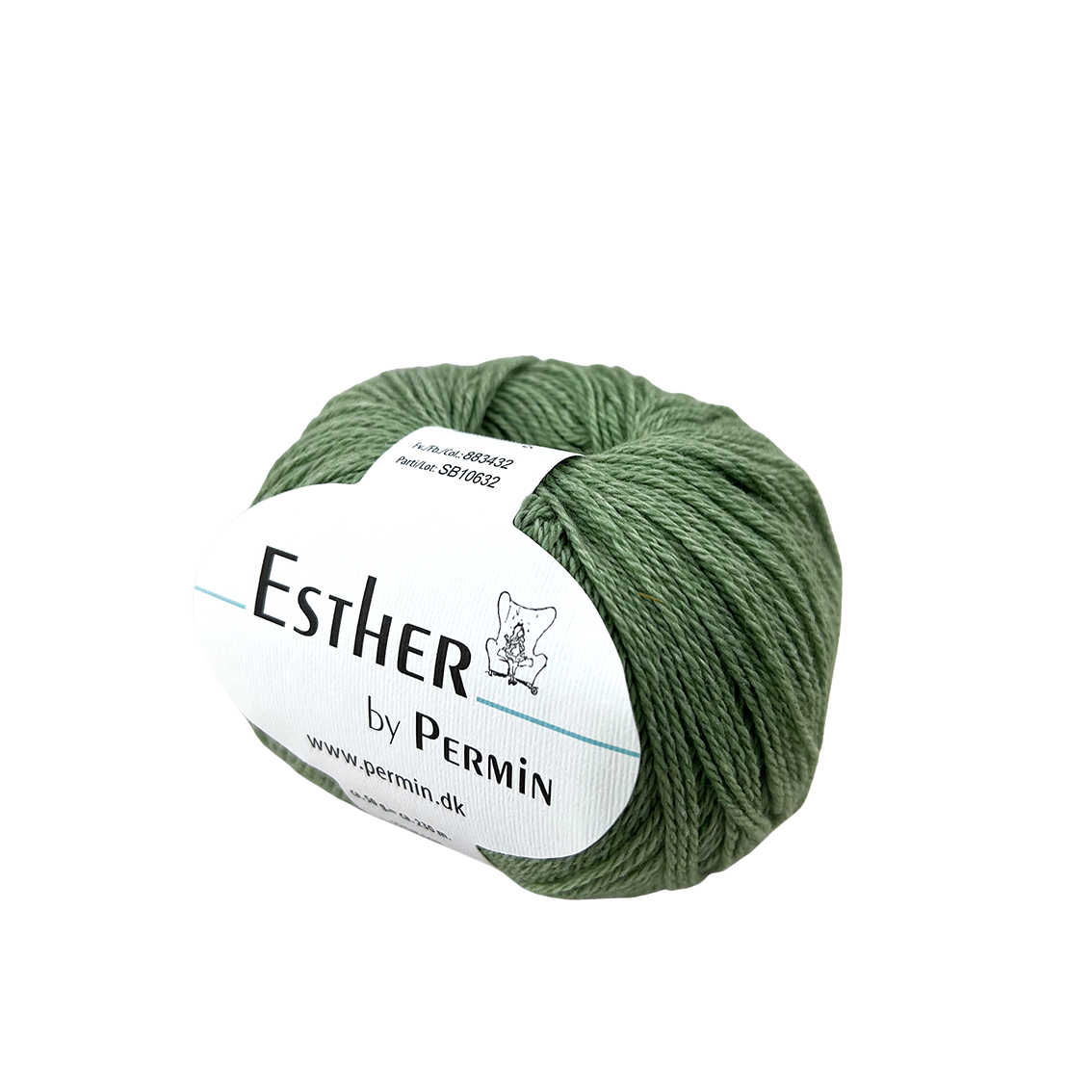 T-shirt med sadelskuldre strikkekit i Esther by Permin - 32 Lys Grøn - XS