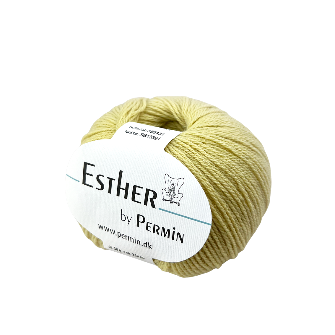Esther by Permin Bomuld og Uld - 31 Lys gul