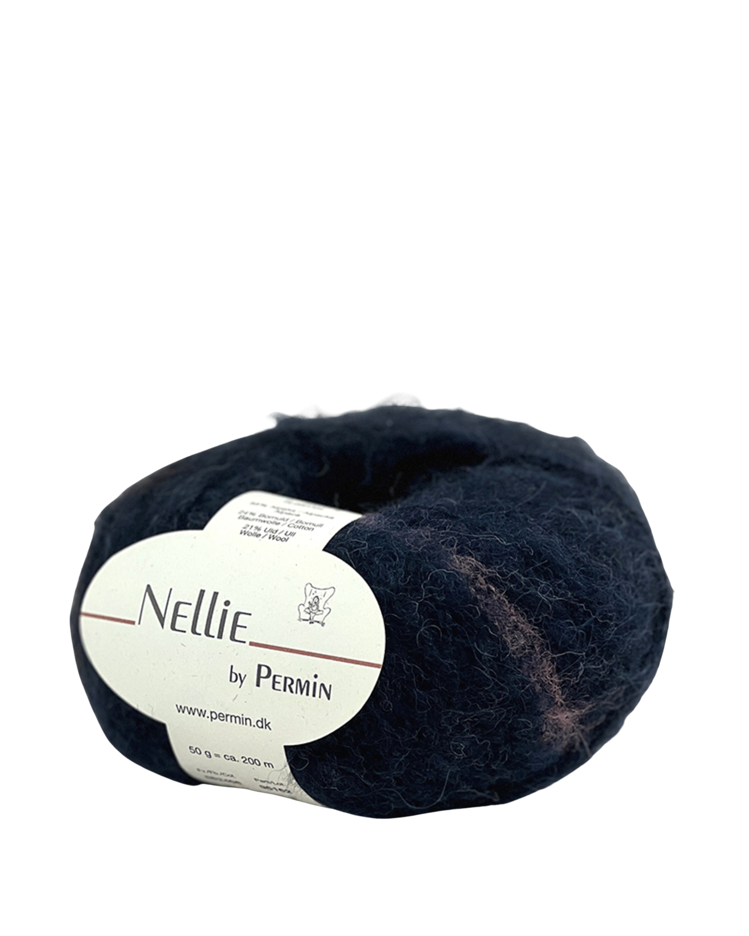 Bluse i bred rib med snoninger, Strikkekit i Nellie by Permin, art. 892414 - 13 Marine/Rosa/Bordeaux - L