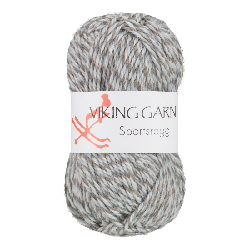 Viking Sportsragg - 585 Grå/lys blå, Uld/Akryl/Nylon, fra Viking