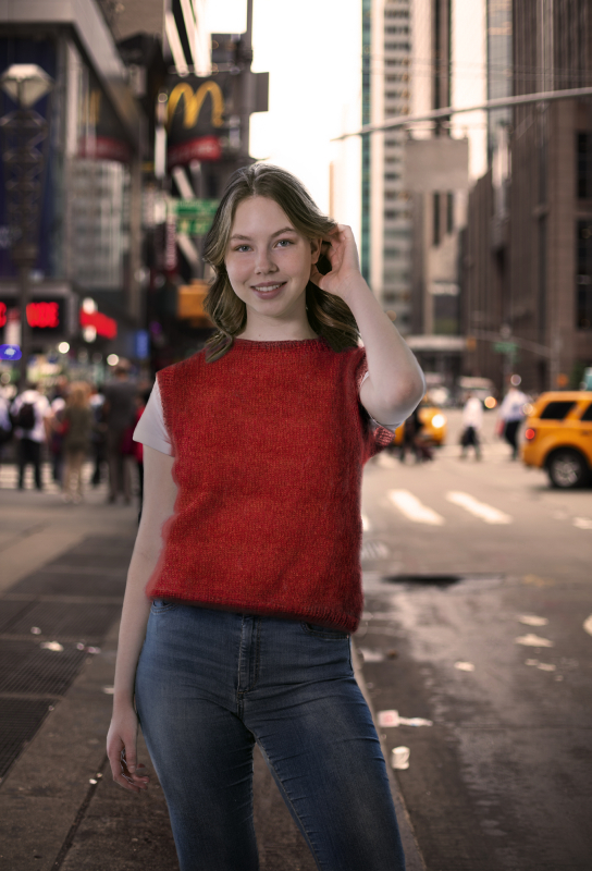 "Clara" Vest med rund hals - Viking Design 2025-1i Kit - XS-XXL - Viking Kid-Silk, fra Viking