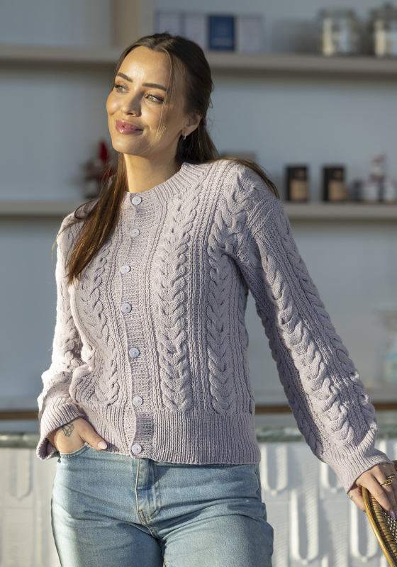 "Caia" cardigan - Viking Design SEC 07-1B Kit - XS - XXL - Viking cashmere silk, fra Viking