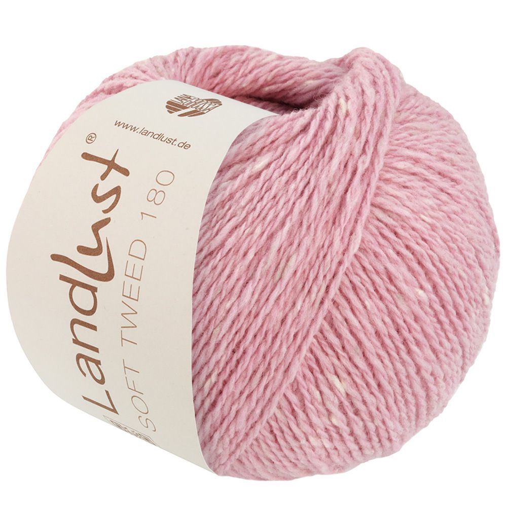 Lana Grossa Landlust Soft Tweed 180, tweedgarn i merinould - 118 Lys lilla