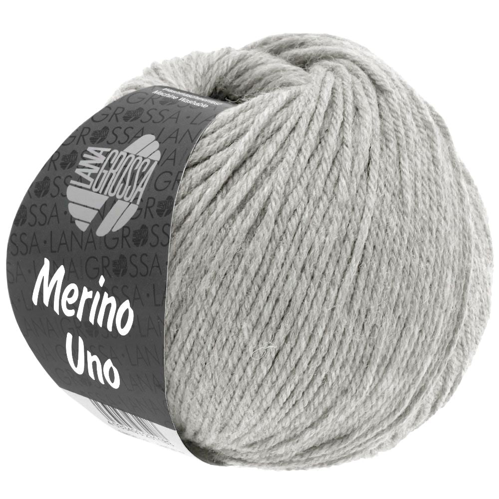 Lana Grossa Merino Uno, merinouldgarn - 10 mellemgrå (lot 11958)