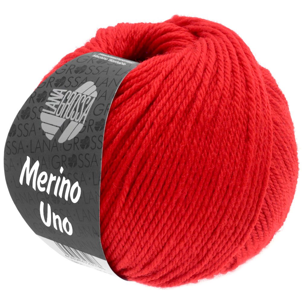 Lana Grossa Merino Uno, merinouldgarn - 26 Rød