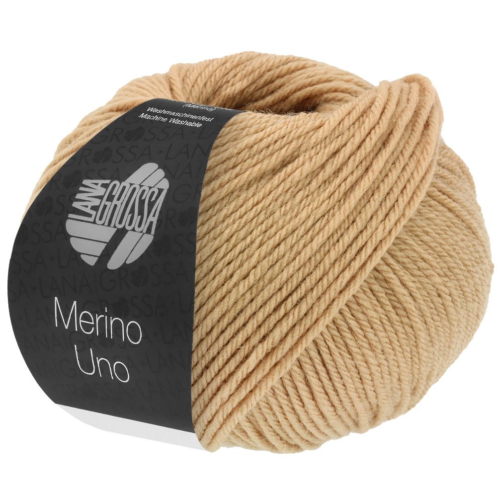 Lana Grossa Merino Uno, merinouldgarn - 63 Lys Karamel (lot 16616)