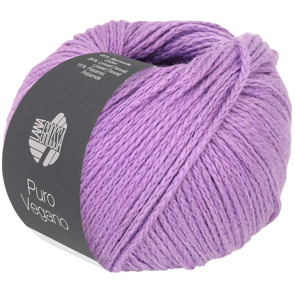 Lana Grossa Puro Vegano, uldfrit garn i bomuld, tencel og polyamid - 009 Lilla