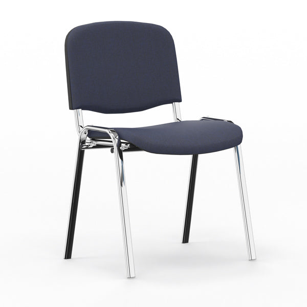 Iso stol, Mørk blå med krom stoleben