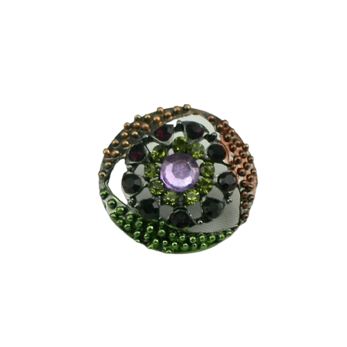 Glasknapper - Grønmeleret