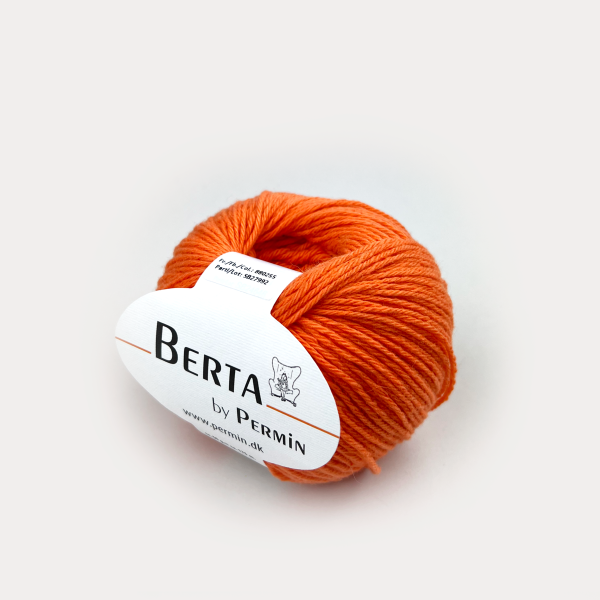Sweater med striber i struktur | Strikkekit - Mørk Orange - 55 / 4-6 år