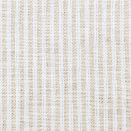 Hør/Bomuld Jersey Striber Stof 150cm 652 Beige - 50cm