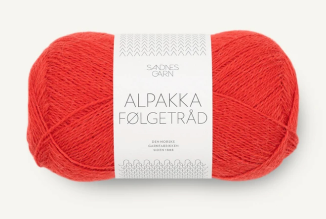 Alpakka Følgetråd Scarlet 4018