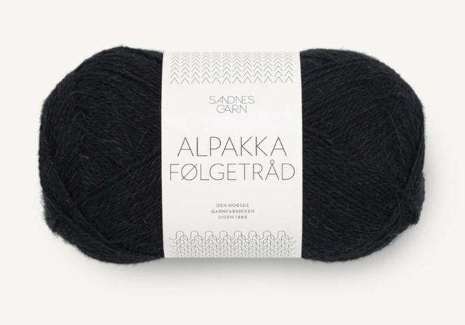 Alpakka Følgetråd Sort 1099