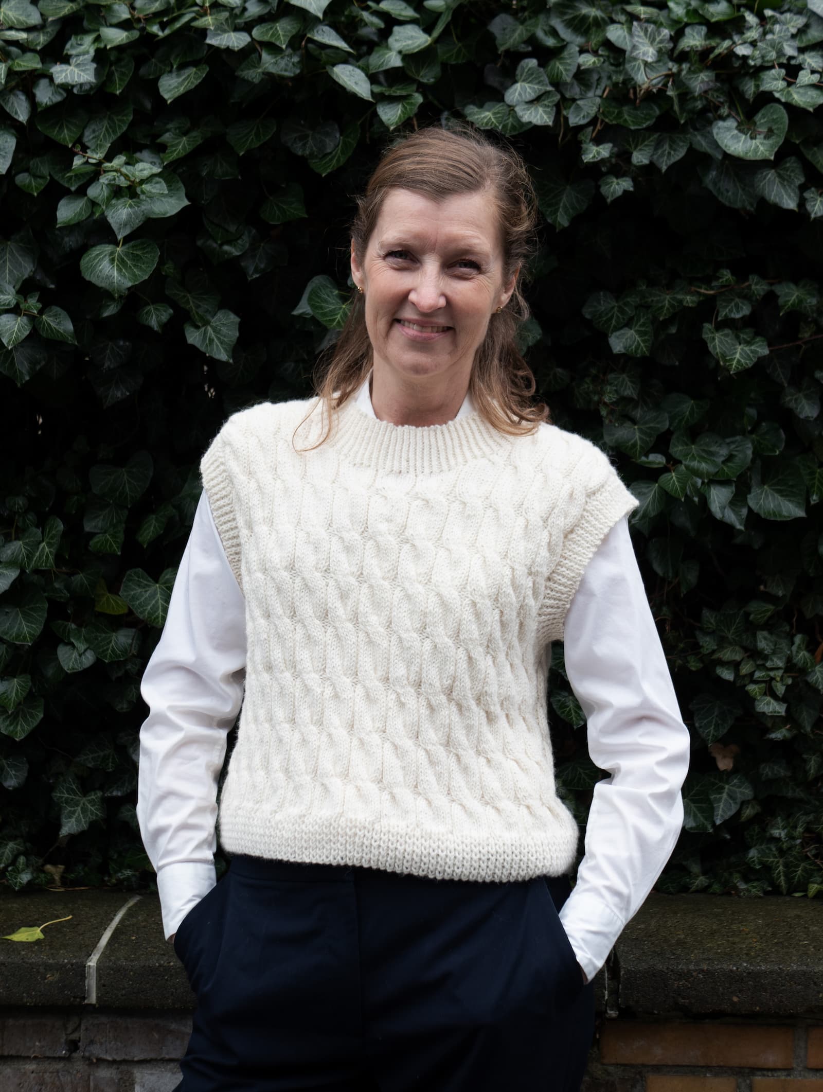 Eva s slipover med lange brede snoninger