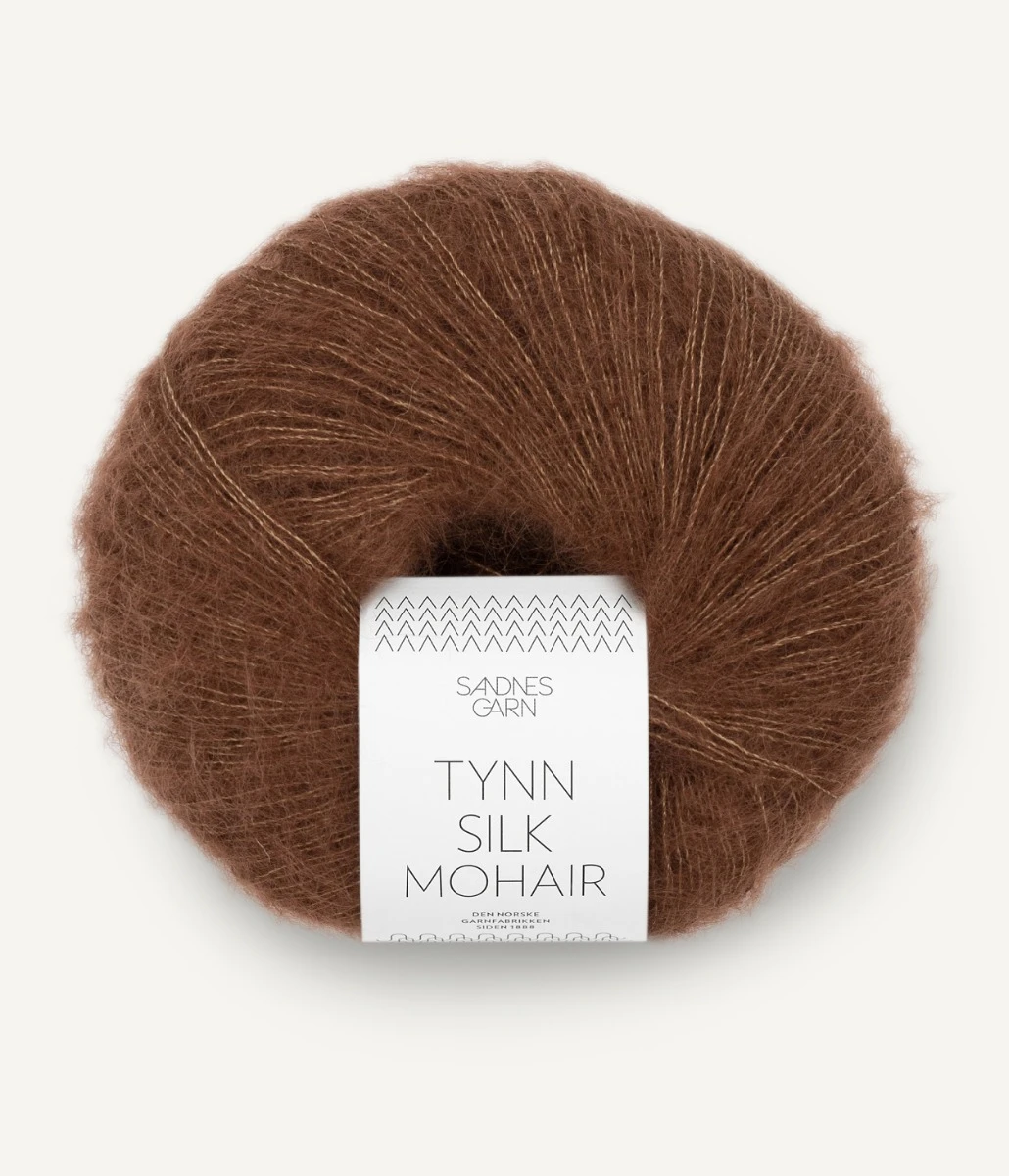 Tynn Silk Mohair Sjokolade 3073