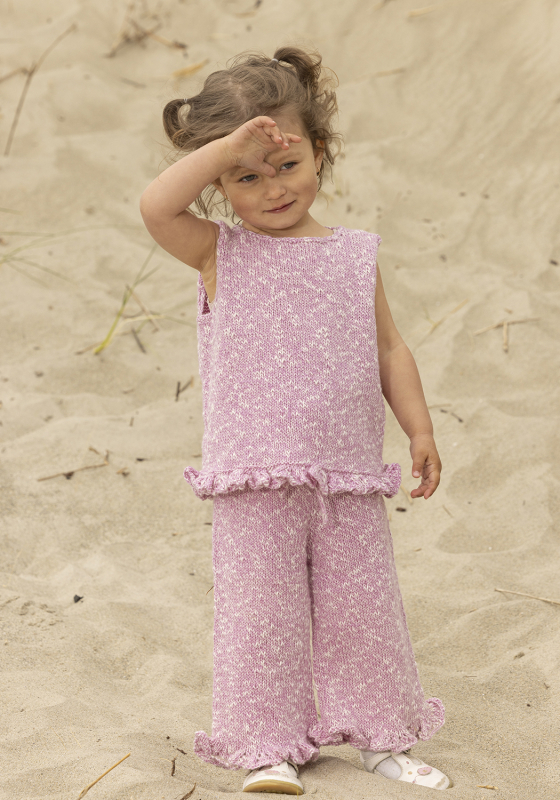 "Sandrose" Top & bukser - Viking Design 2614-1A Kit - 2 - 12 år - Viking Lotta, fra Viking