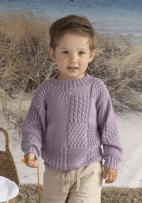 "Selje" genser - Viking Design 2613-6C Kit - 2-12 År - Viking Bambino, fra Viking