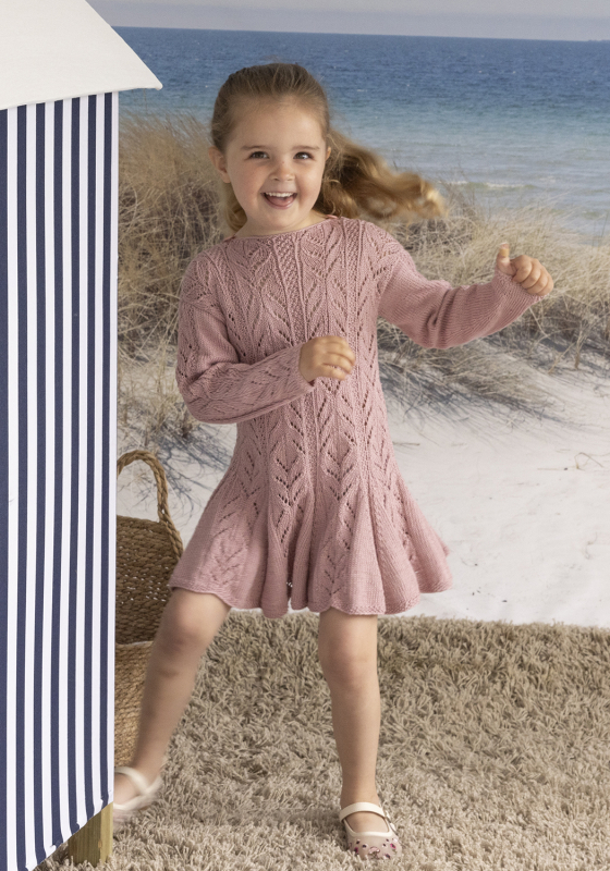 "Bølge" kjole - Viking Design 2613-7A Kit - 2-12 År - Viking Bambino, fra Viking