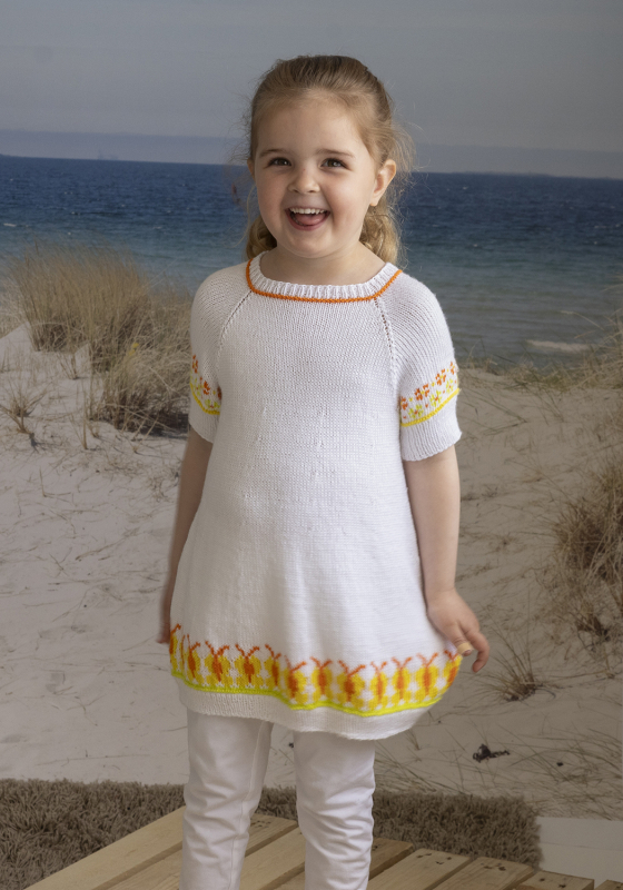 "Mariposa" Kjole - Viking Design 2613-5A Kit - 2-12 År - Viking Bambino, fra Viking
