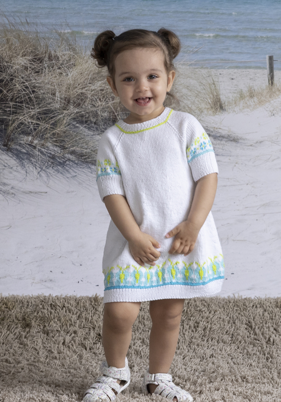 "Mariposa" Kjole - Viking Design 2613-5B Kit - 2-12 År - Viking Bambino, fra Viking