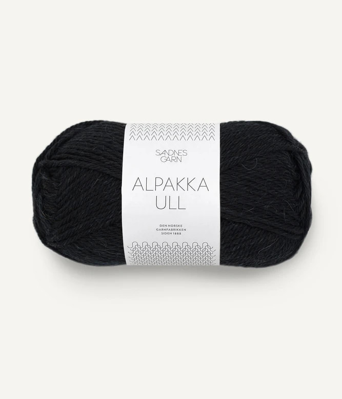 Alpakka Ull Svart 1099