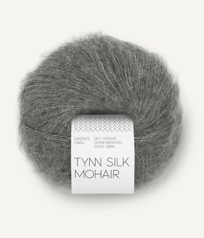Tynn Silk Mohair Dark Grey Melange 1053