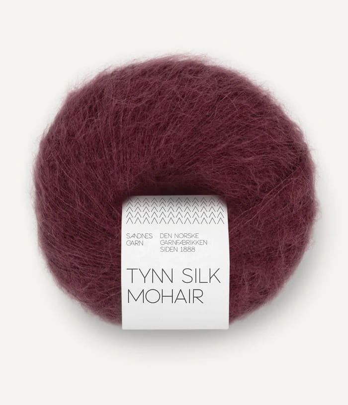 Tynn Silk Mohair Burgundy 4372
